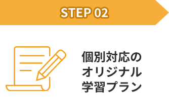 STEP02 個別対応のオリジナル学習プラン